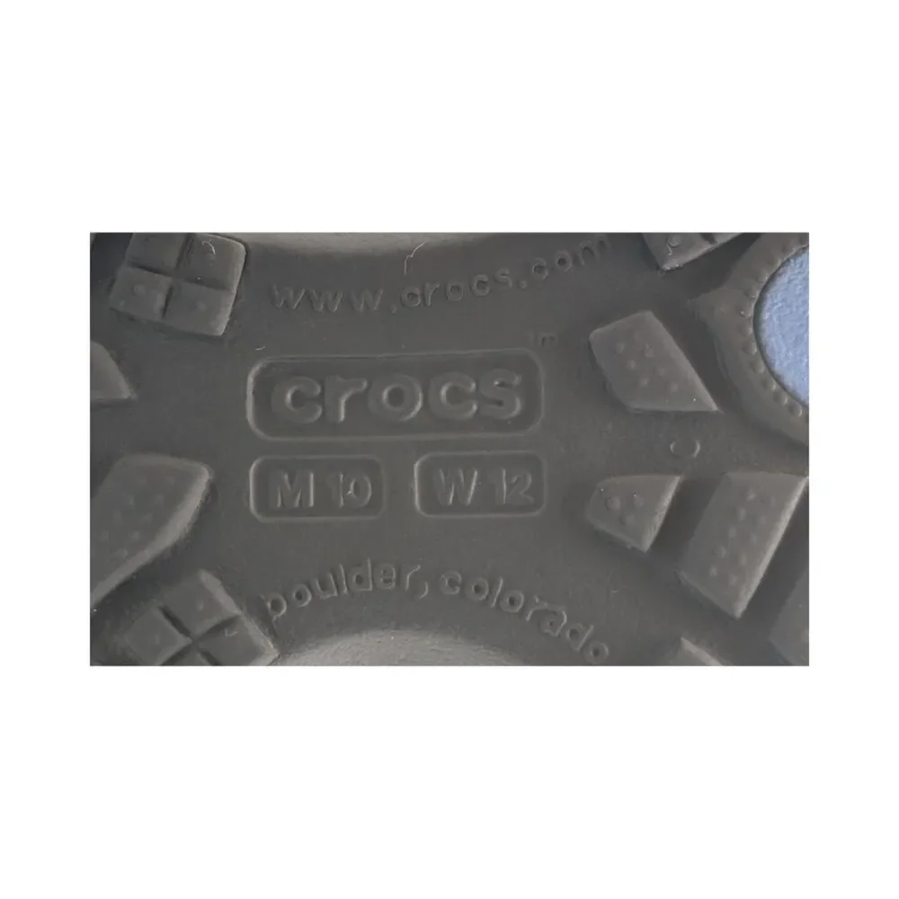 Crocs Black Blue Thong Sandals Size Mens 10 Womens 12